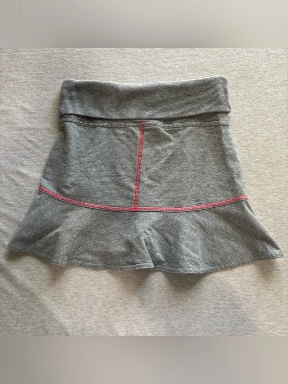 Converse All Star Kids Gray & Hot Pink Ruffle Athletic Skirt Size M